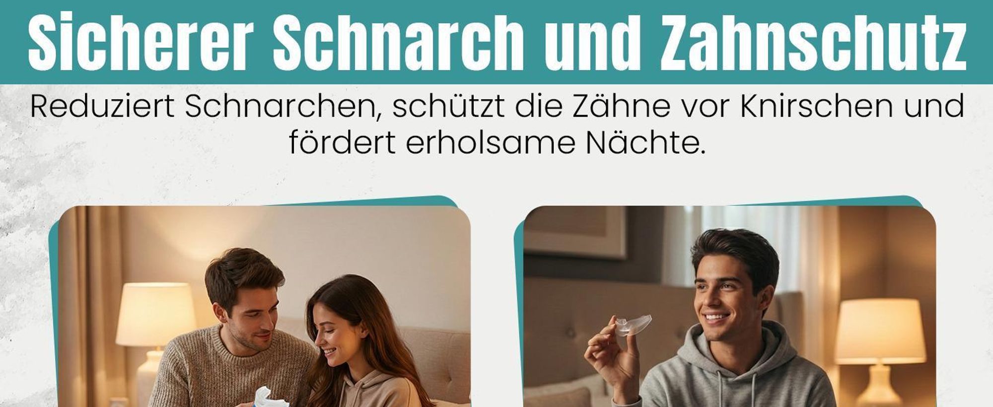 Perfekt-Schlafen24® 2-in-1 Schnarchschiene Gerät – Zahnschiene Knirschen Schnarchstopper|Schiene Knirscherschiene für Nacht| Schnarchen Stopper Zahnschutz|AufbissschieneGegen Schnarchen
