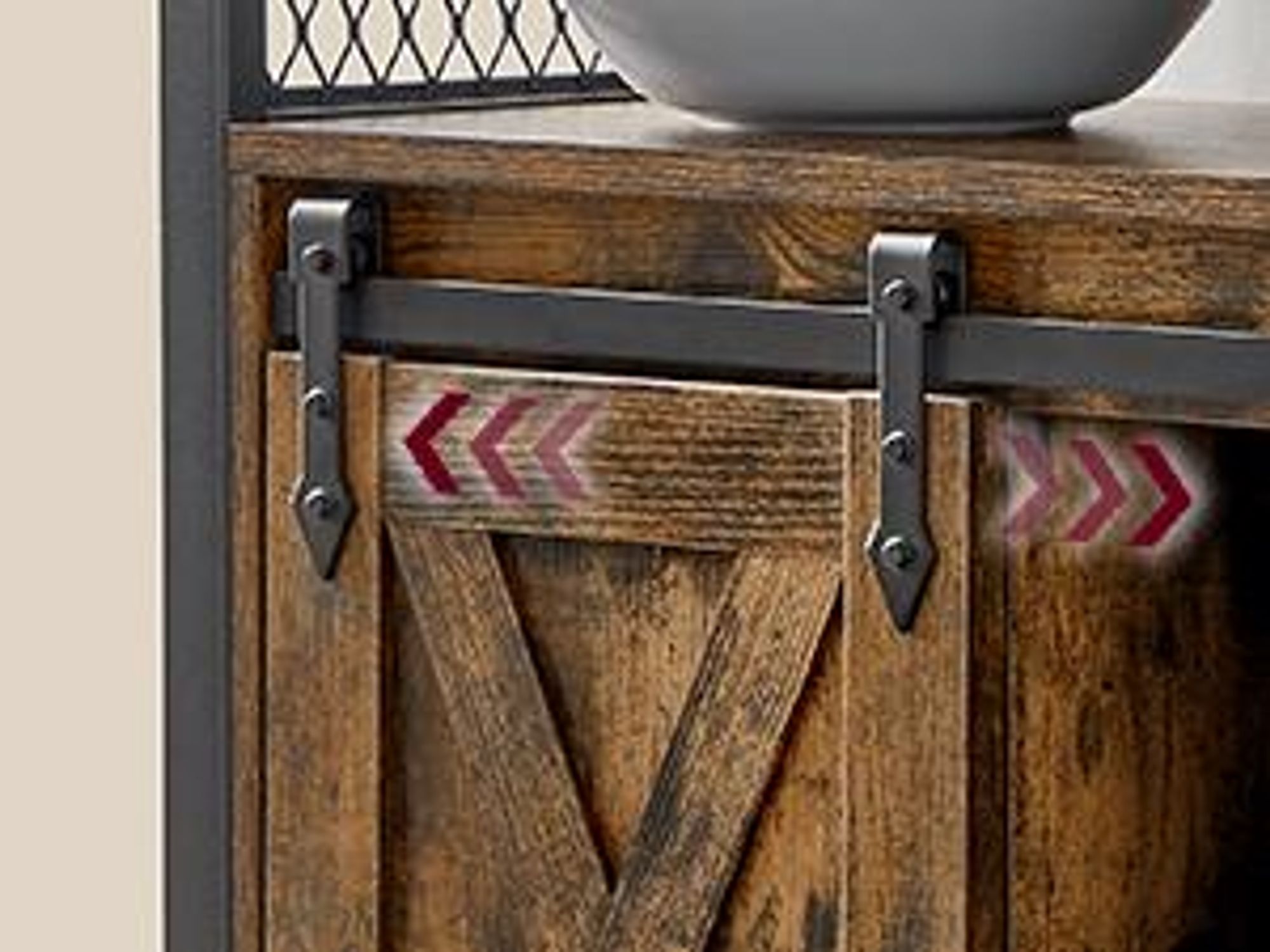 VASAGLE Sideboard Aufbewahrungsschrank, 70 x 30 x 80 cm, mit Schiebetür