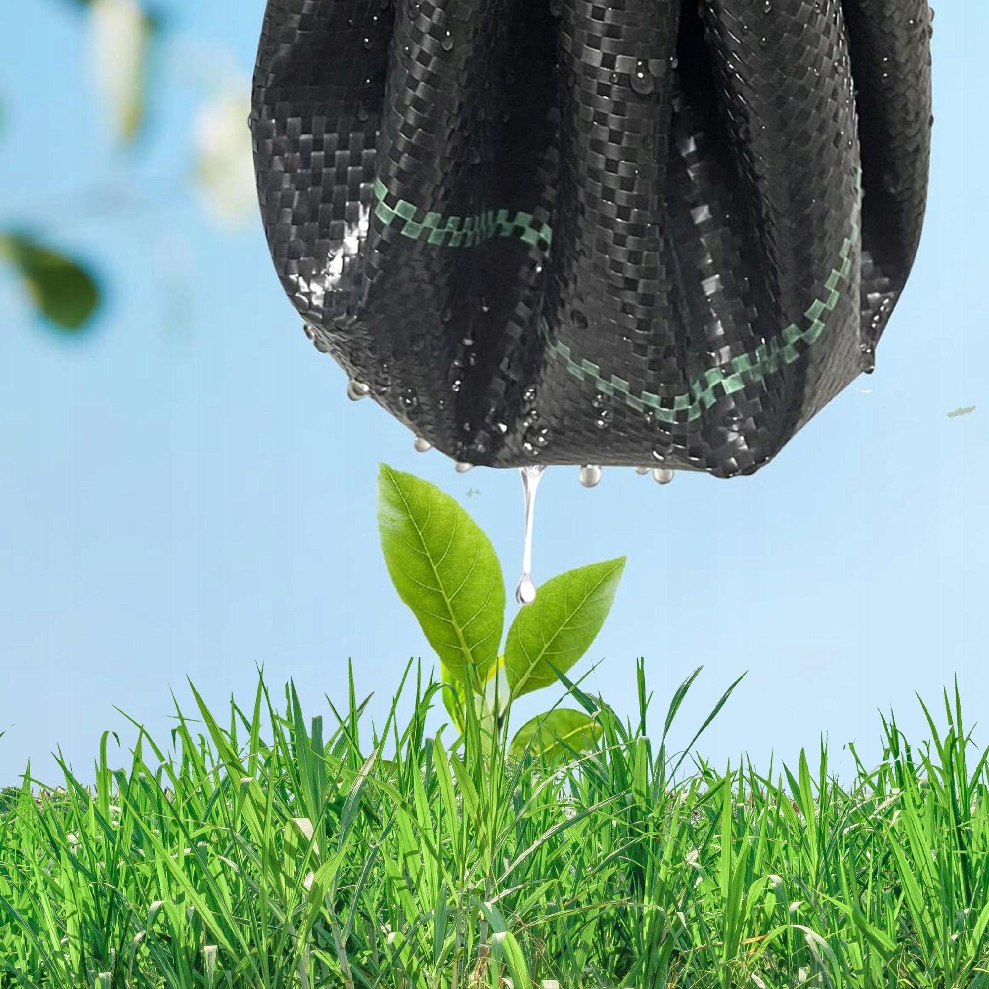 KRUMAD Unkrautvlies 70g/m² 1,1x50m Schwarz UV-stabilisiert, Wasserdurchlässig, Gartenvlies, Mulchvlies, Unkrautfolie aus PP