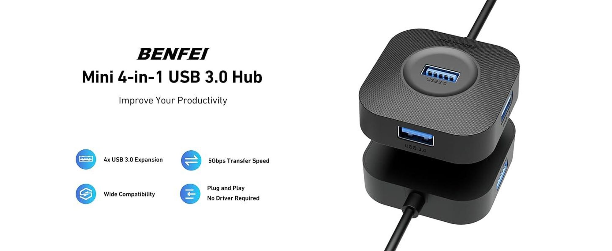 BENFEI Hubs USB C Hub 4 Port mit 5Gbps Datenübertragung
