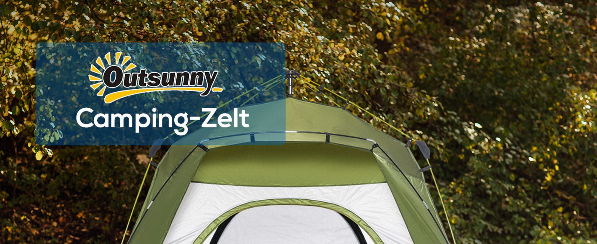 Outsunny Camping Zelt 3 Personen Zelt Familienzelt 190T Kunstleder1000mm