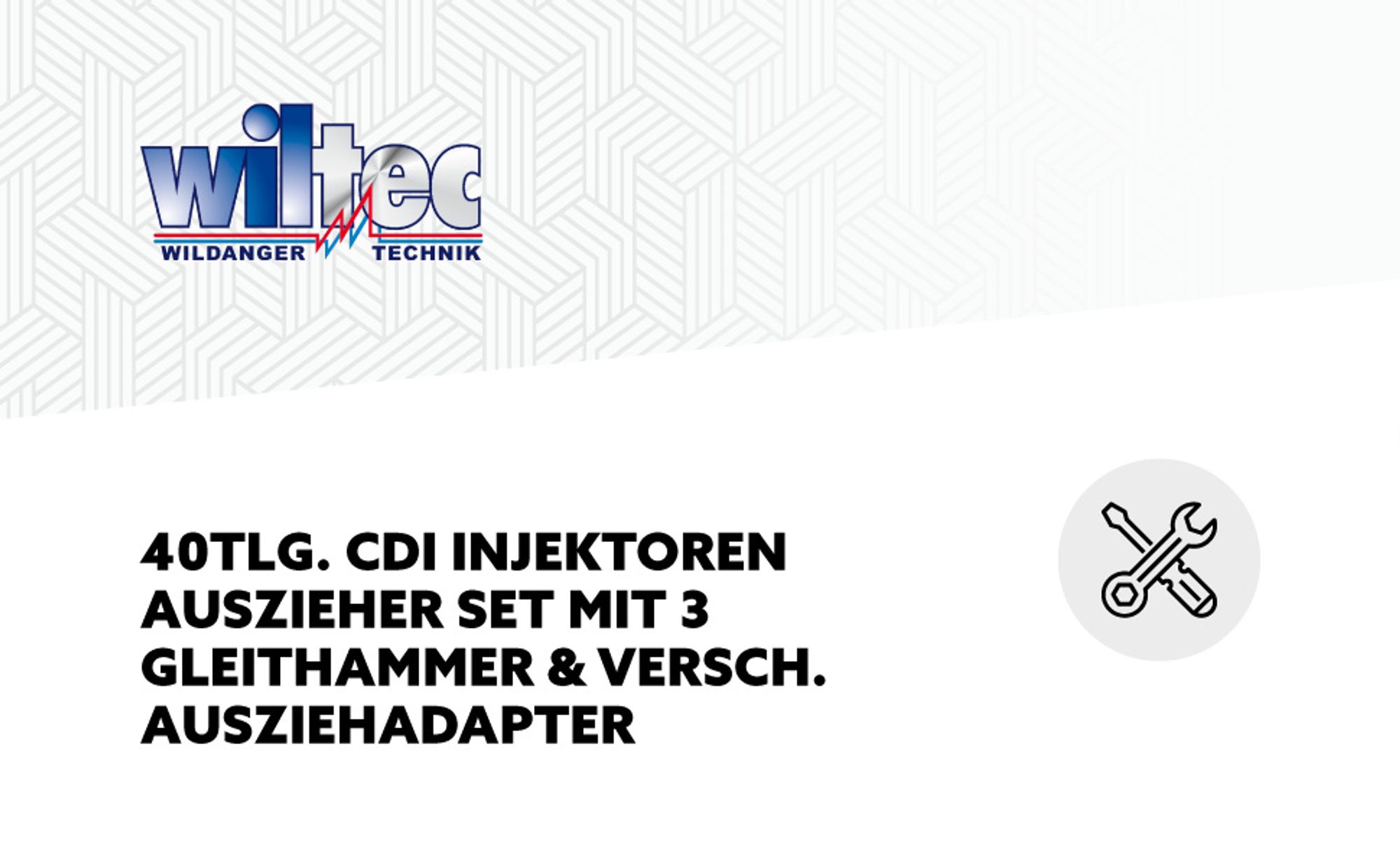 Wiltec 40tlg. CDI Injektoren Auszieher Set, Einspritzdüsen Abzieher mit 3x Gleithammer & verschiedenen Ausziehadaptern im Koffer