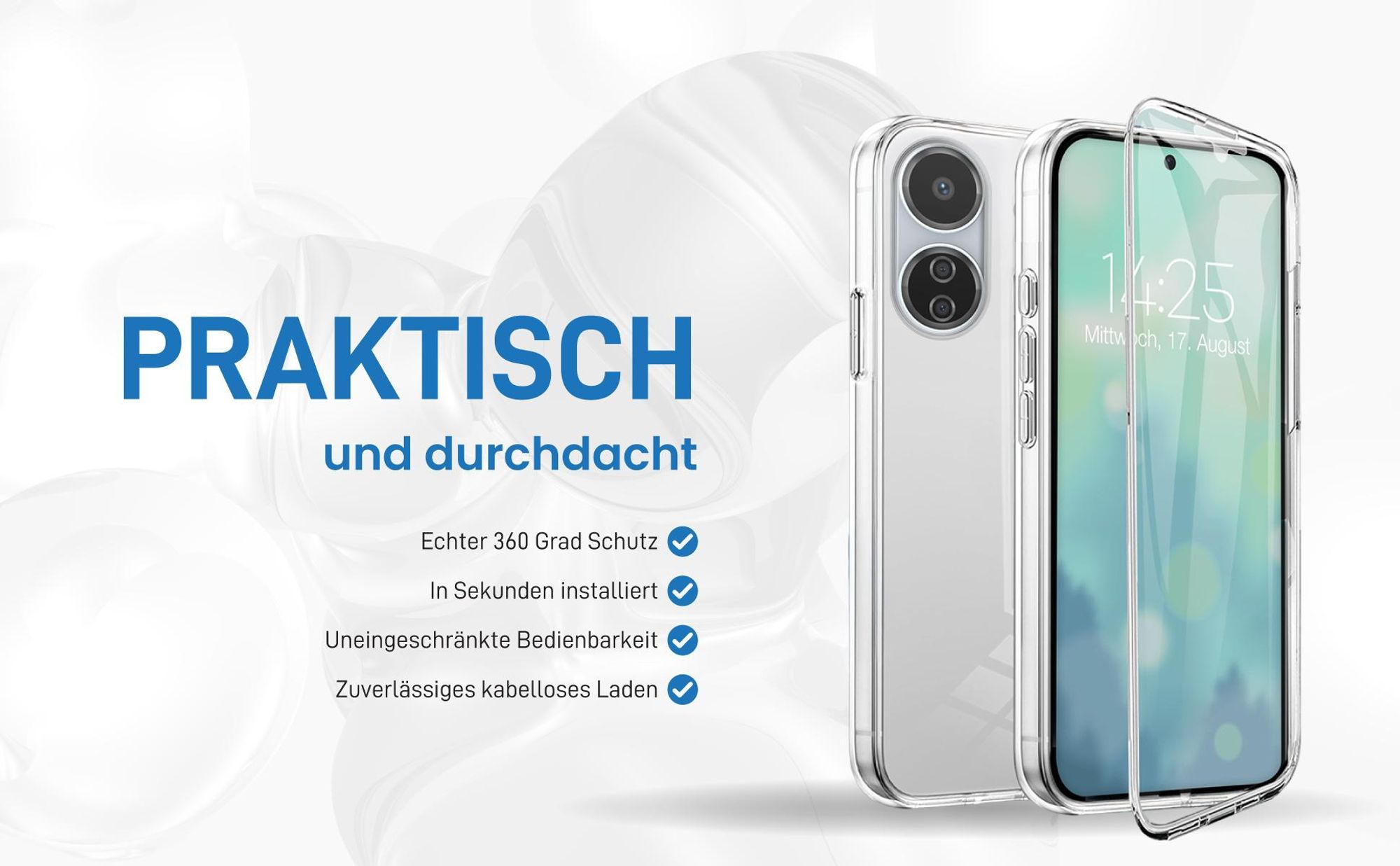 Rundum Schutz Hülle für Xiaomi Redmi 13C mit Touchsensibilität