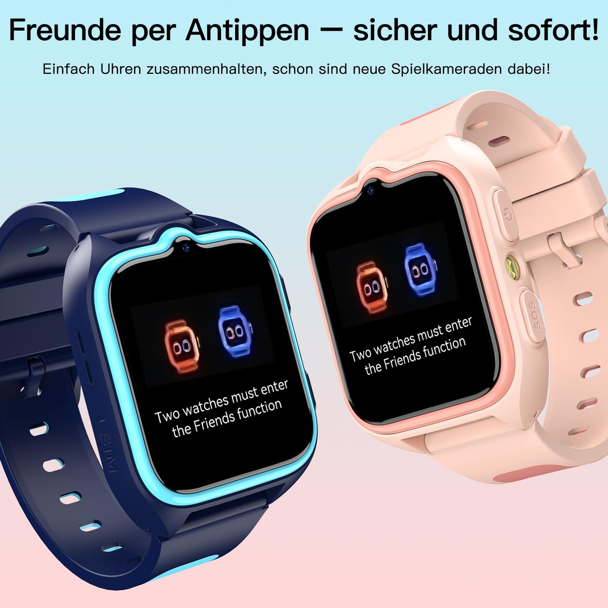 Z30 4G  Wasserdichtes Kinder SmartWatch mit GPS+LBS+WiFi SOS-Kamera-Armbanduhr, 800 mHA für Kinder Mädchen Jungen Ab 3 Jahre Touchscreen