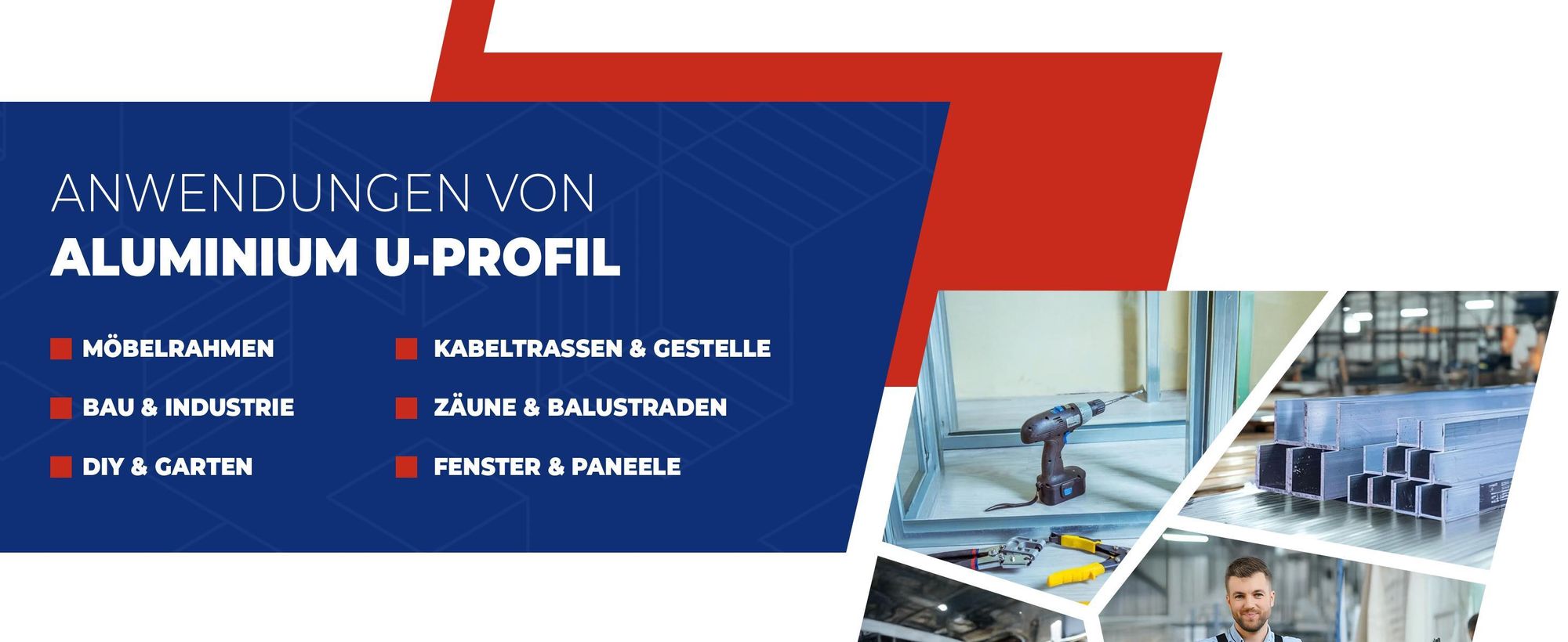 Aluminium, Alu profil, U-PROFIL, Alu, Galindustrial