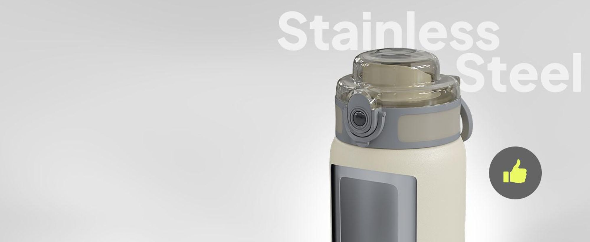 ZIPRO Edelstahl Trinkflasche 500 ml Beige - Thermosflasche Isoliert Doppelwandig Auslaufsicher BPA-Frei Sport Wasserflasche Thermo klein
