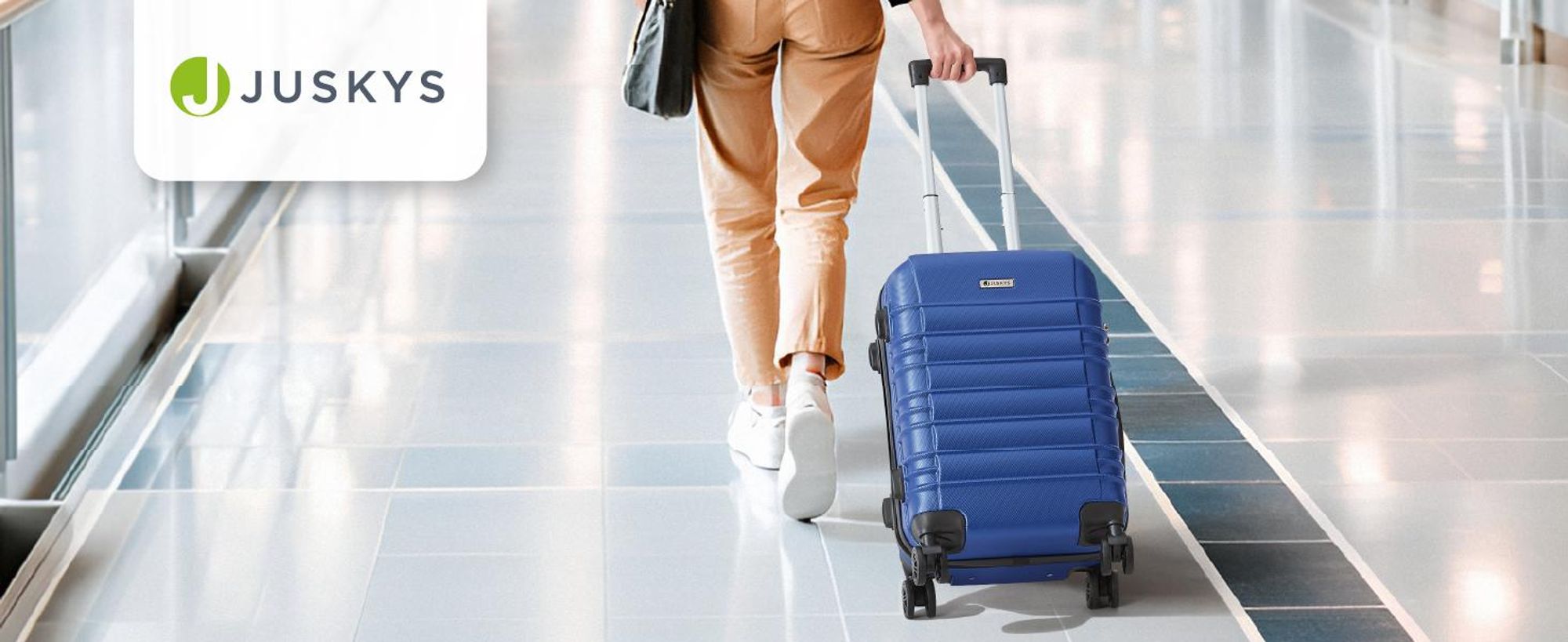 Juskys Hartschale Kofferset Reisekoffer 3 teilig - Zahlenschloss, geräuscharme 360° Rollen groß, Teleskopgriff, leicht - Koffer in Blau