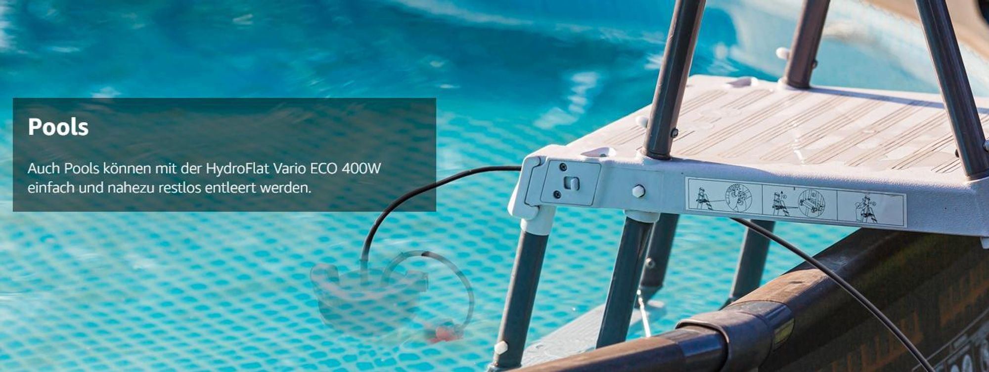 Belko® Schmutzwasserpumpe HydroFlat Vario ECO, 400W 8000 l/h