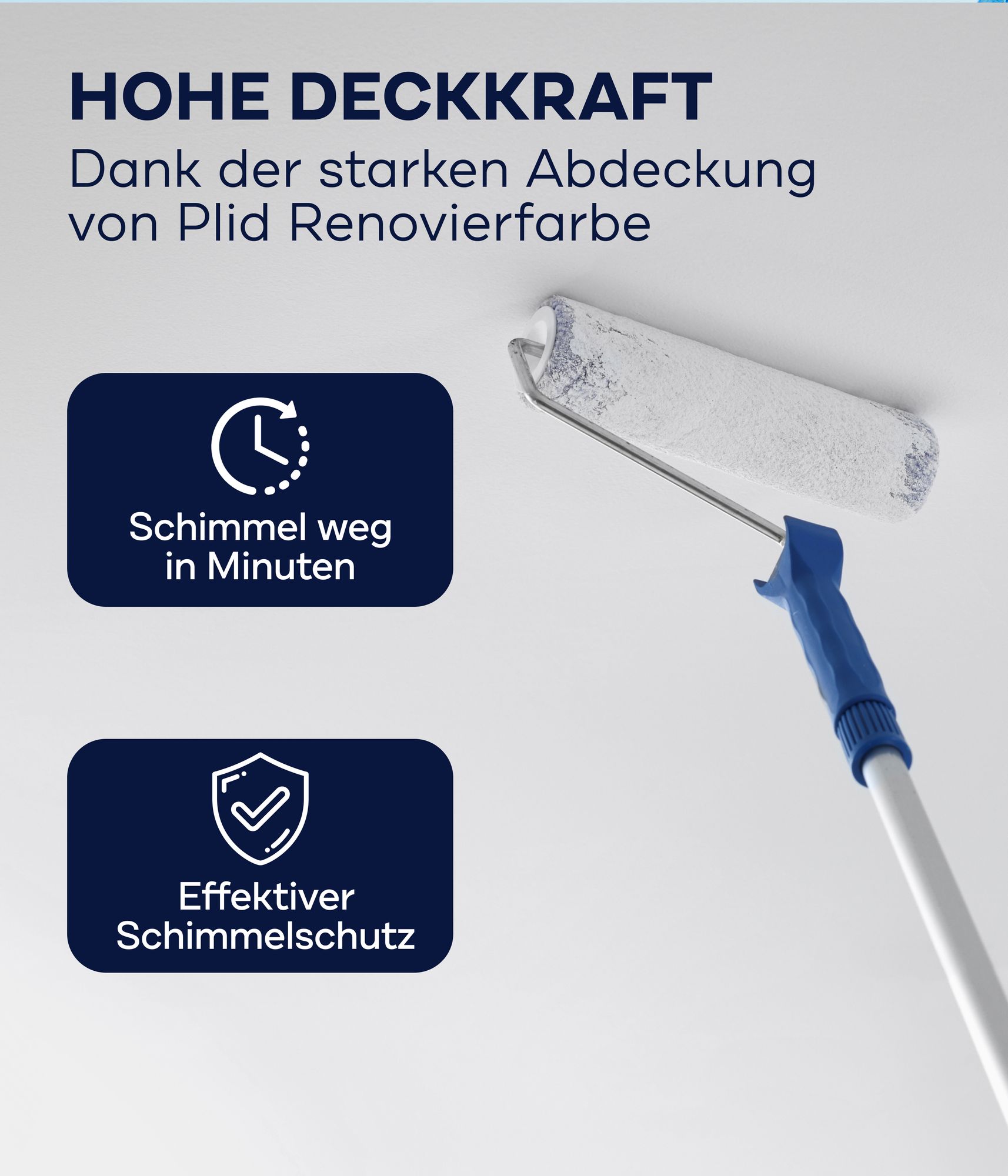 Anti Schimmel Renovierfarbe Weiß 5l inkl. Anti-Schimmelspray für ca. 30m² [DAUERHAFTER SCHIMMELSCHUTZ] - Innenfarbe für feuchte Räume, Bad & Küche