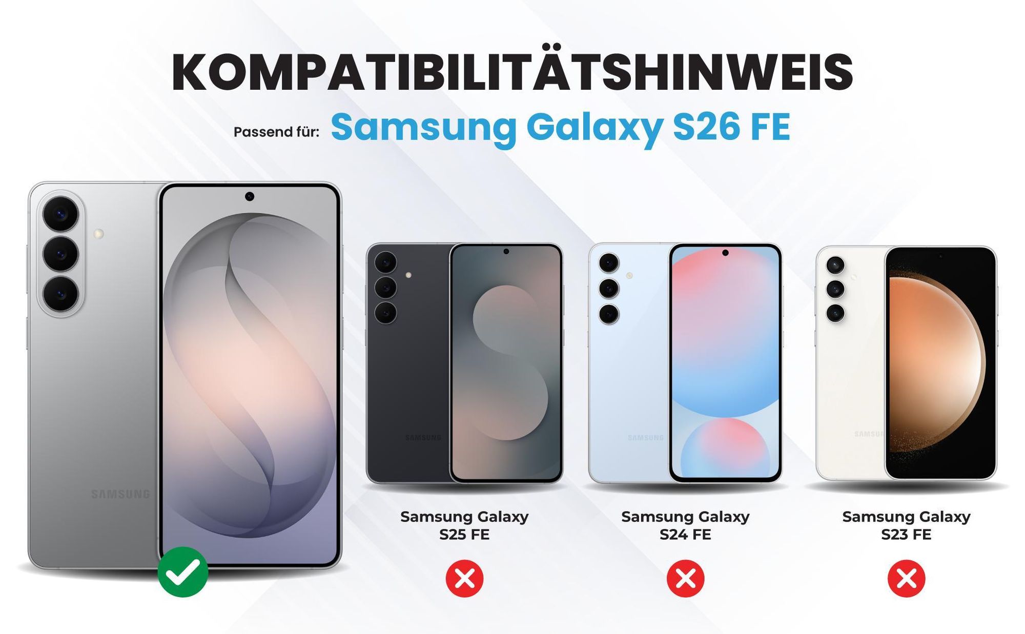 Kompatibilitätshinweise Hülle für Samsung Galaxy S26 FE