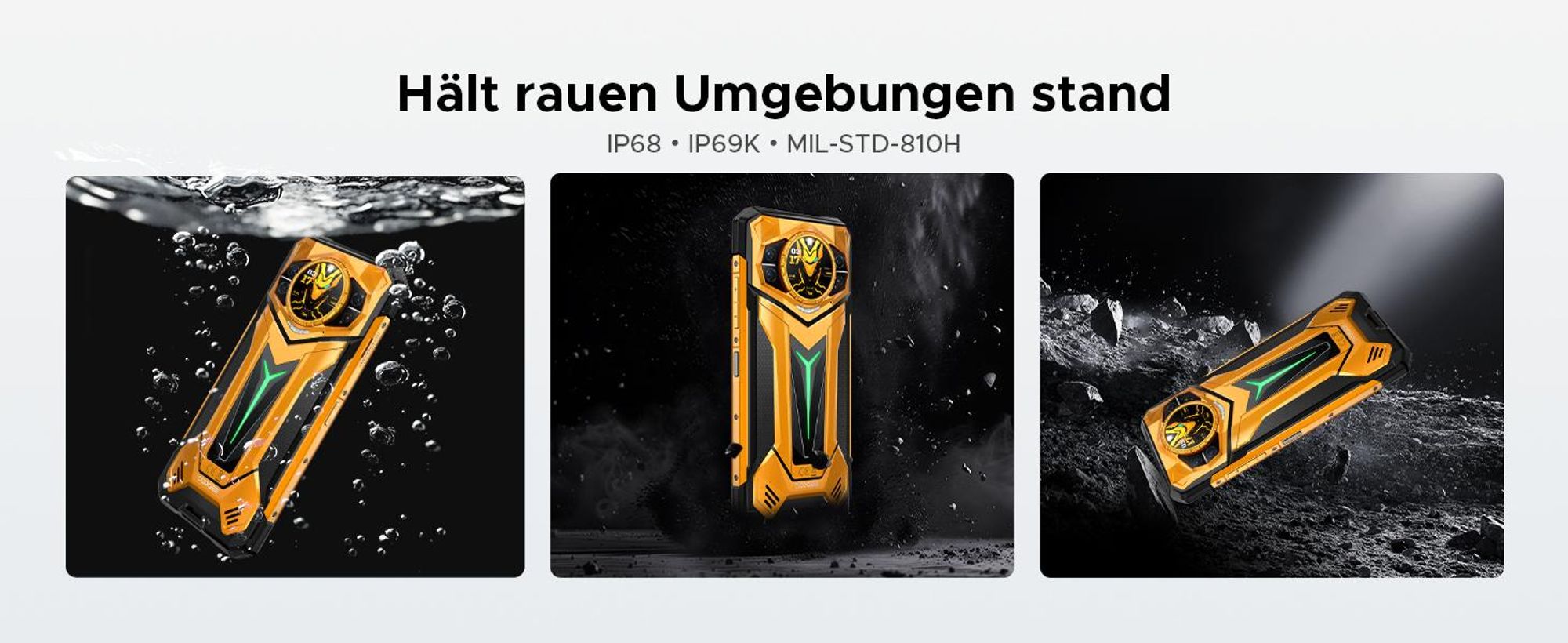 DOOGEE S200 Ultra Rugged Smartphone Handy, 5G, IP68/IP69K, 6,72" 120Hz, 1,32" AMOLED, 11000mAh, 66W, 48GB+1TB, 100MP, NFC, Fingerabdruck, ohne Vertrag