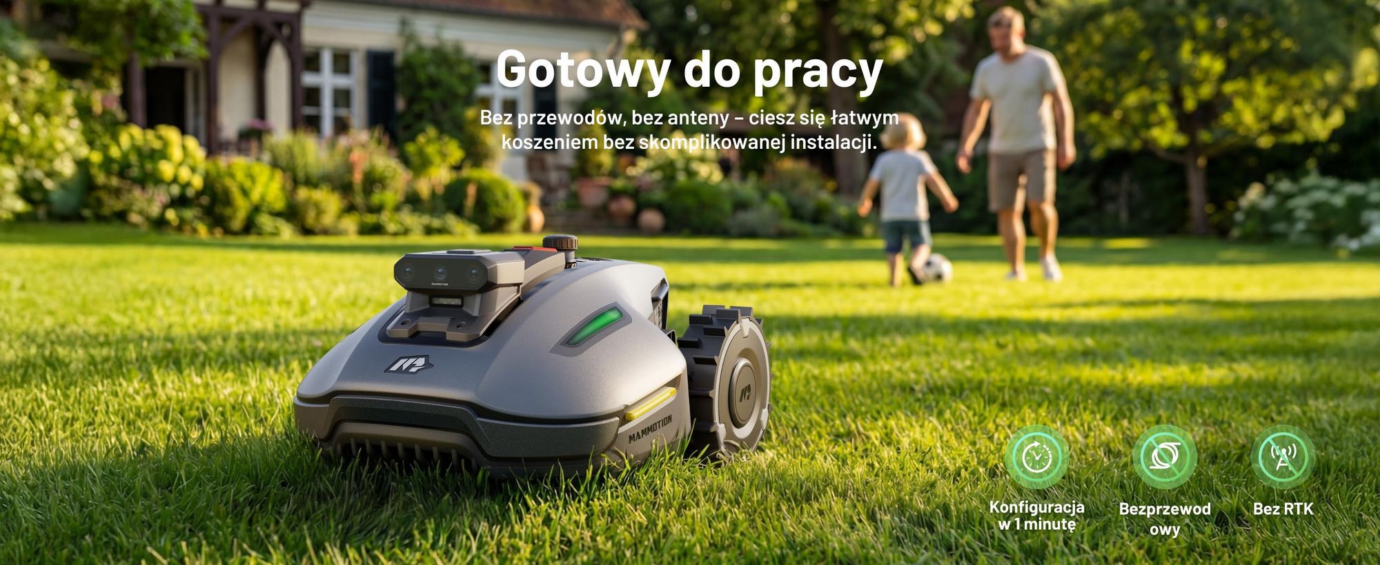 Robotická sekačka Mammotion YUKA Mini 2 800 s garáží, bez kabelu, do 800 m², DropMow, automatické mapování, sečení okrajů, 4G-Modul, APP