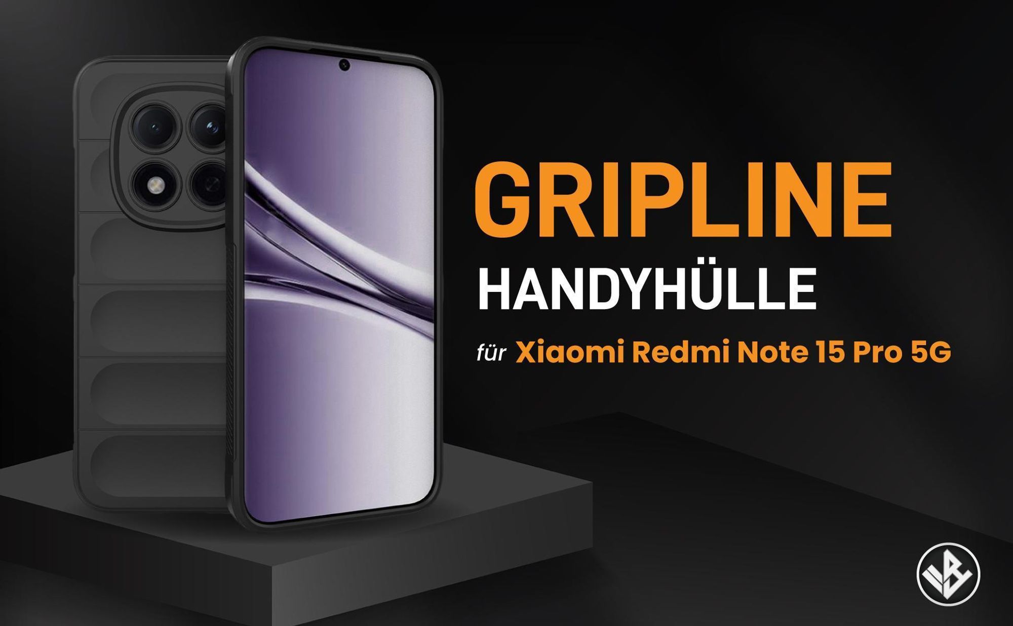 Schwarze ergonomische Grip Schutzhülle für das
