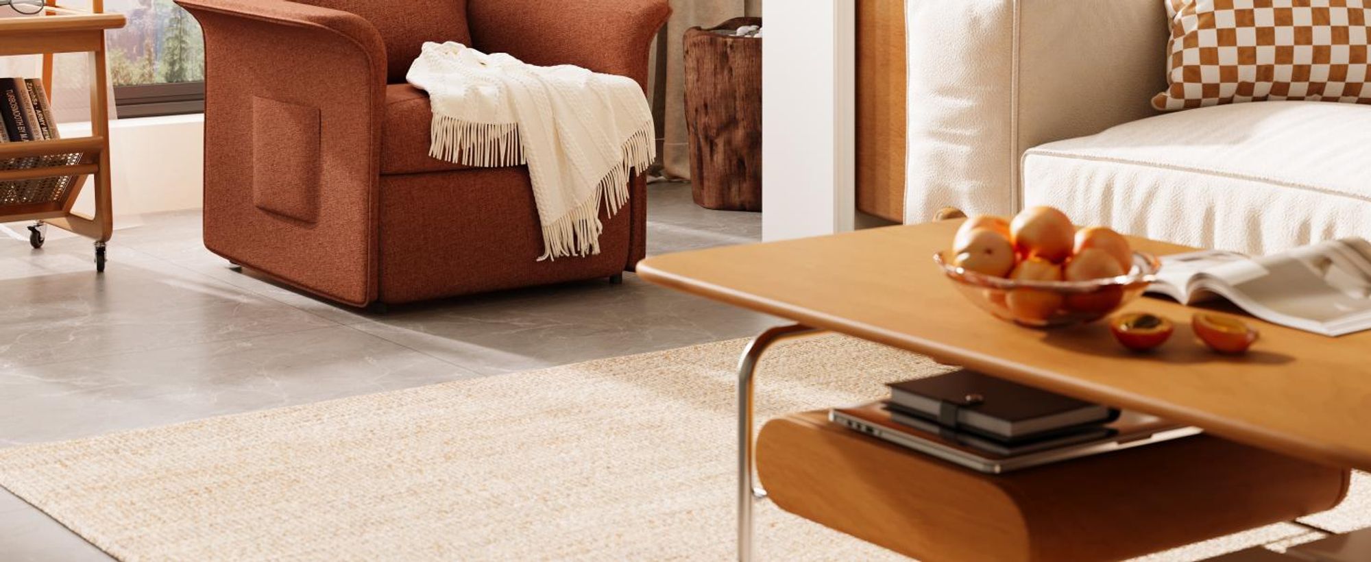 FLEXISPOT Elektrischer Relaxsessel mit Liegefunktion 105°–155°, Verstellbarer TV- & Fernsehsessel für Wohnzimmer, Rückenlehne & Fußstütze(Orangebraun)