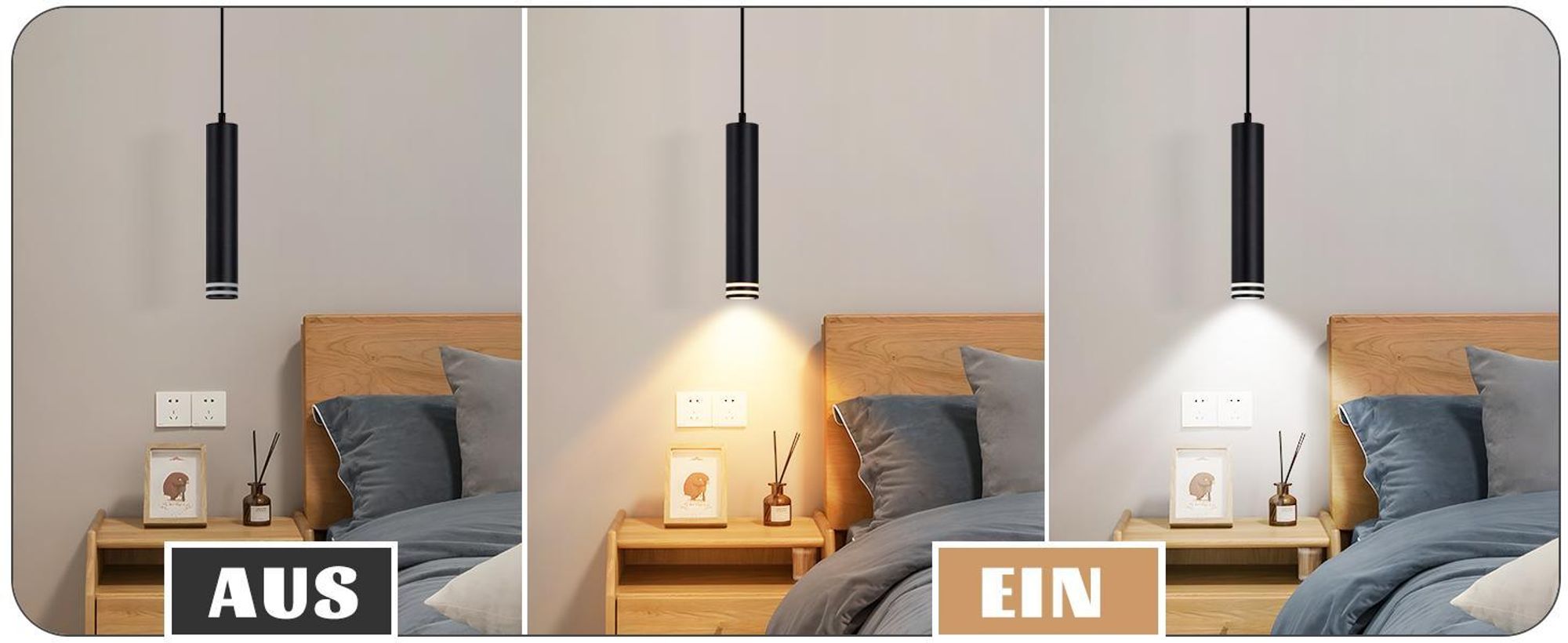 ZMH lampa wisząca GU10 cylinder lampa wisząca 1 płomień nowoczesna aluminiowa lampa wisząca regulowana wysokość lampa wisząca do kuchni sypialnia stół jadalny salon czarny/bez żarówki