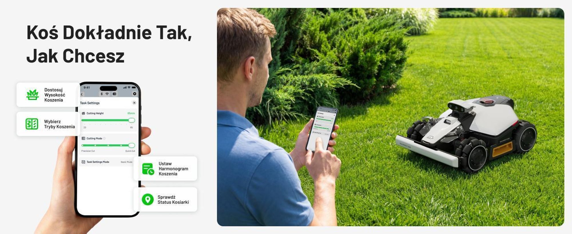 Mammotion LUBA Mini 2 AWD 1000 robotická sekačka 1000 m², bez kabelu, okrajové sečení, DropMow, automatické mapování, garáž, 4G modul, aplikace