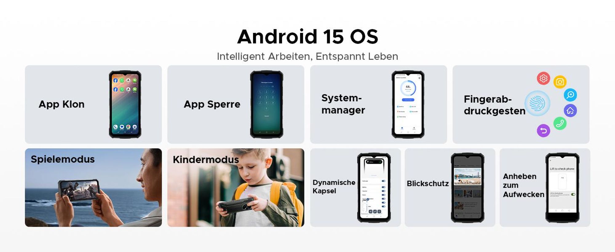 DOOGEE Fire 5 Pro Outdoor Smartphone Handy, Android 15, 4G, IP68/IP69K, 6,6" 90Hz, 13000mAh, 18W, 20+128GB, 13MP, NFC, Fingerabdruck, ohne Vertrag