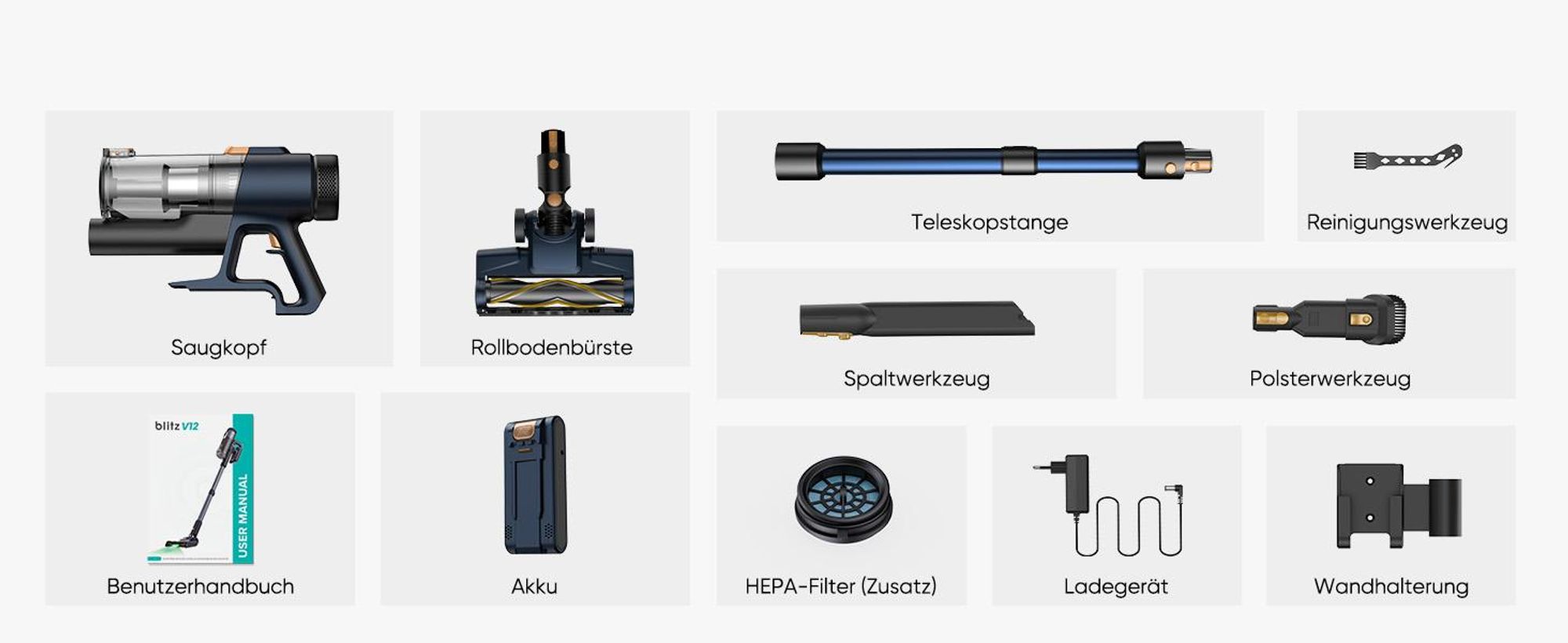Vactidy V12 Akku Staubsauger/ 55Min/ 60kPa /600W/ 2,2kg/ Anti-Verhedderungs-Bürste, GreenEye Technologie, LED Touchscreen, für Hartböden, Teppiche
