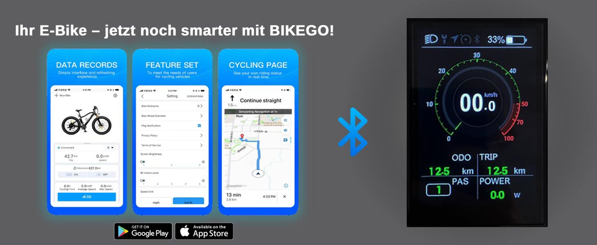 AsVIVA E-Bike 20" Klapprad B13 Stadtfalter 36V 14,0Ah Elektro-Klapprad Elektrofahrrad Pedelec grau