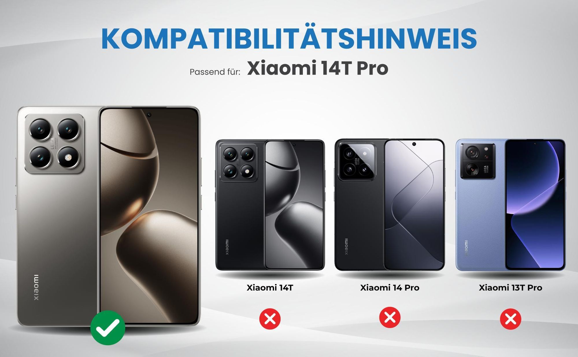 Kompatibilitätshinweise Hülle für Xiaomi 14T Pro
