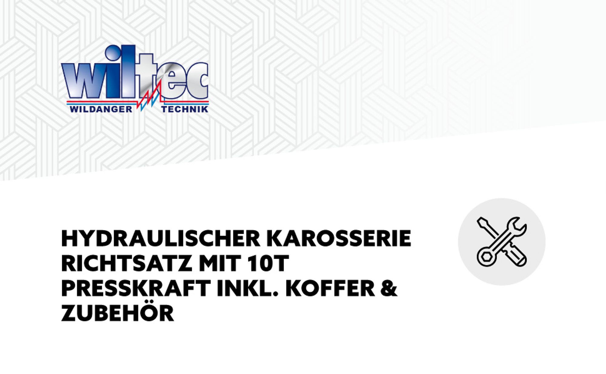 Wiltec Hydraulischer Karosserie Richtsatz 10 t Presskraft, Wagenheber, Deckenstütze, Maschinenheber inkl. Koffer & Zubehör, Presse zum Auto Ausbeulen