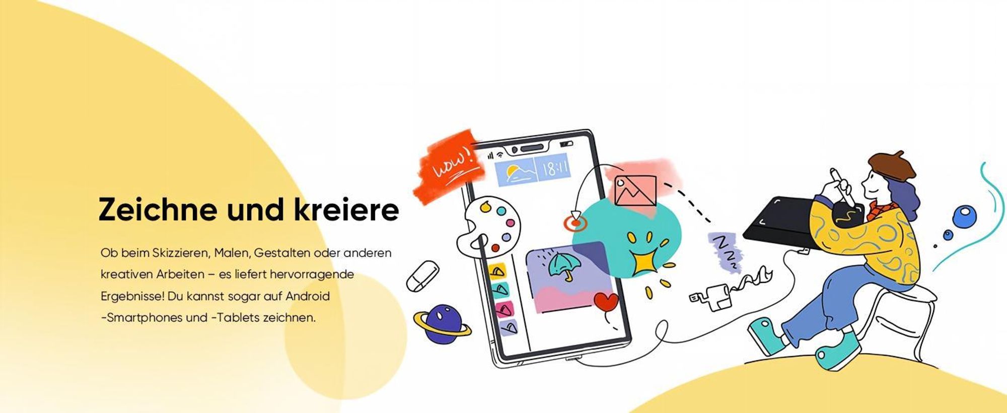 XPPen Deco Fun S Grafiktablett 6,3x4 Zoll Stift Tablet, Stift mit 8192 Druckstufen 60° Tilt Pen Tablet OSU Spiel mit Android Chromebook Linux(Schwarz)