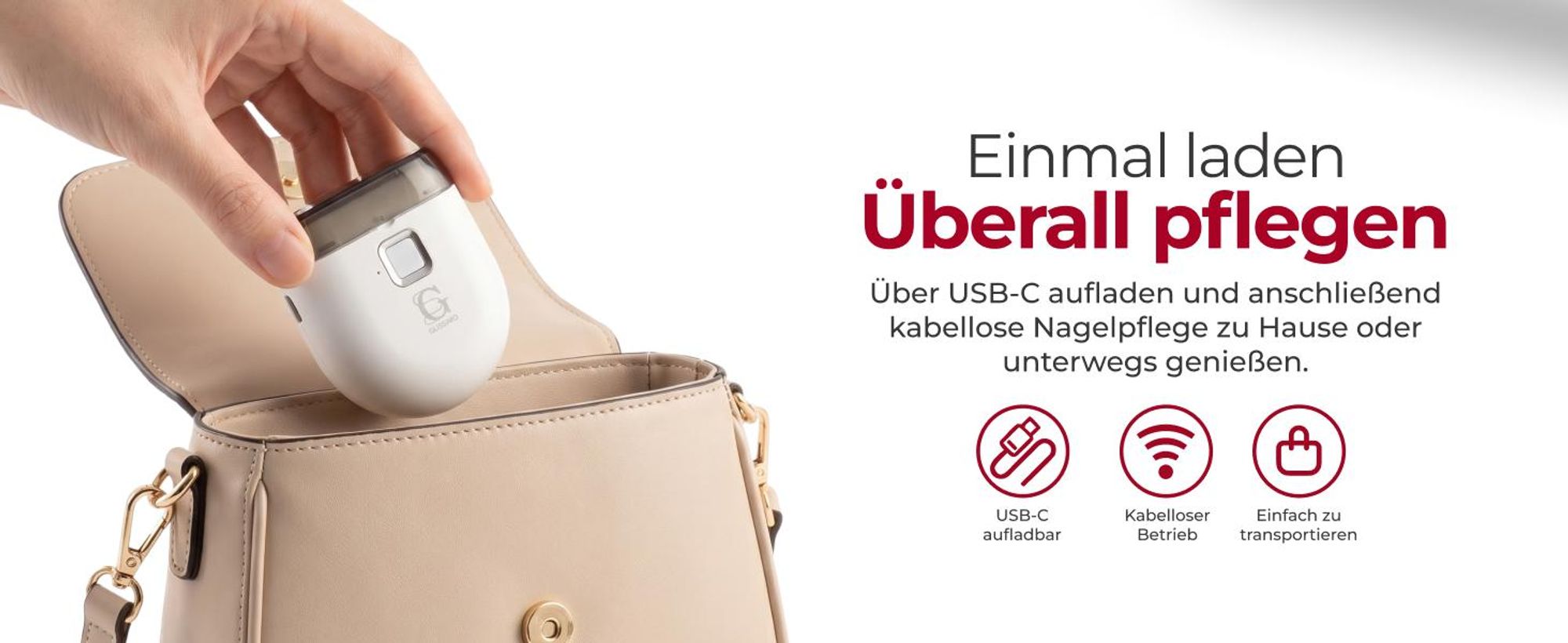 Professioneller elektrischer Nagelknipser Automatischer Maniküre & Pediküre Trimmer für Erwachsene & Babys, für Finger und Zehennägel Weiß