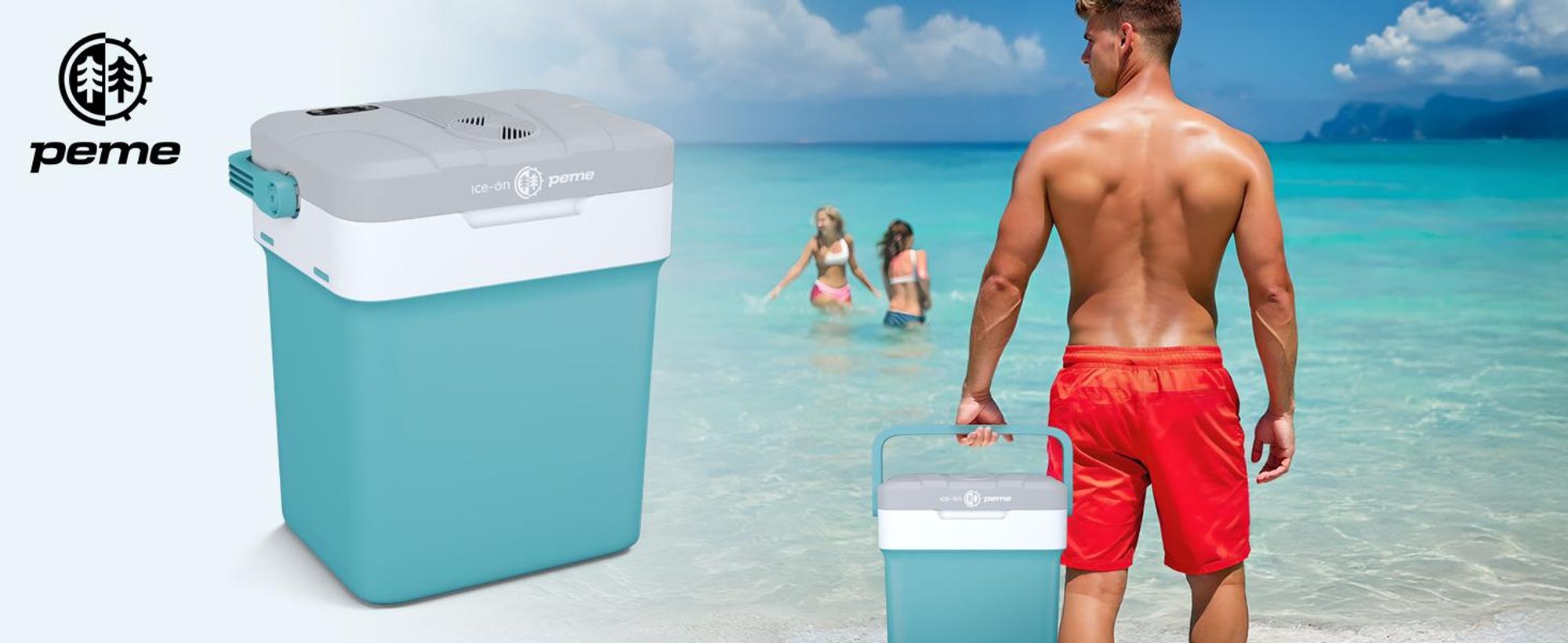 PEME Essential 26 L Elektryczna lodówka samochodowa – zasilanie z gniazdka samochodowego i domowego, torba termoelektryczna, lodówka samochodowa, lodówka kempingowa, mini lodówka, pojemnik utrzymujący ciepło, zasilanie USB, wyjątkowo cicha