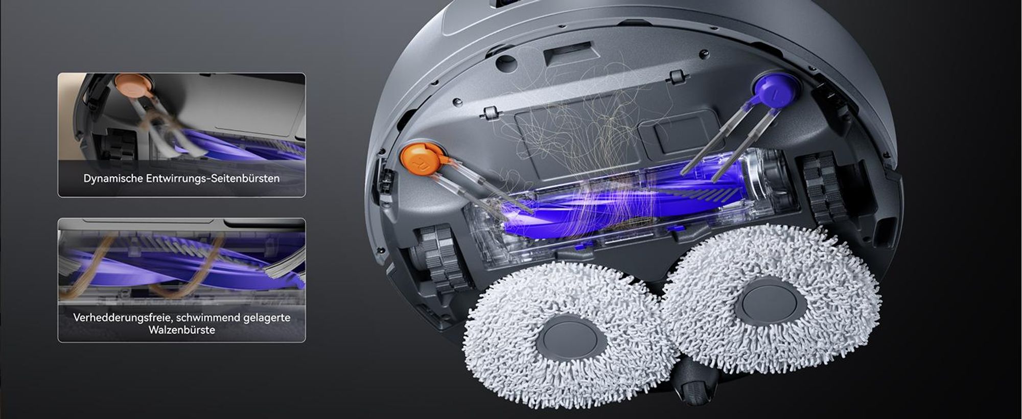 NARWAL Freo Z10 Ultra, Staubbeutel, Grau, Rund, LED, Staubbeutel, Kunststoff