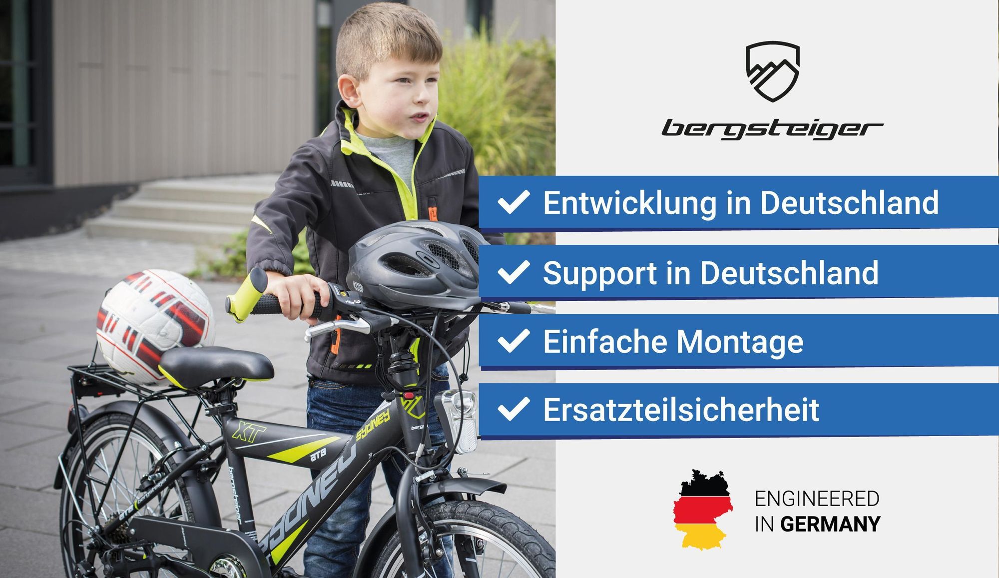 Bergsteiger Sydney 20 Zoll Kinderfahrrad, geeignet für 6, 7, 8, 9 Jahre, StVZO, Shimano 6 Gang-Schaltung, Jungen-Fahrrad mit Dynamo-Licht