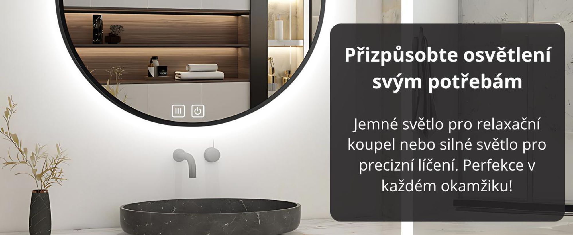 SAVE®HOME Kulaté LED zrcadlo do koupelny - 80 cm - PODSVĚTLENÉ - S RÁMEM VE STYLU LOFT - 3 BARVY SVĚTLA - S TLUMENÍM - PROTI ZAPAROVÁNÍ - S DOTYKOVÝM OVLÁDÁNÍM - NÁSTĚNNÉ ZRCADLO