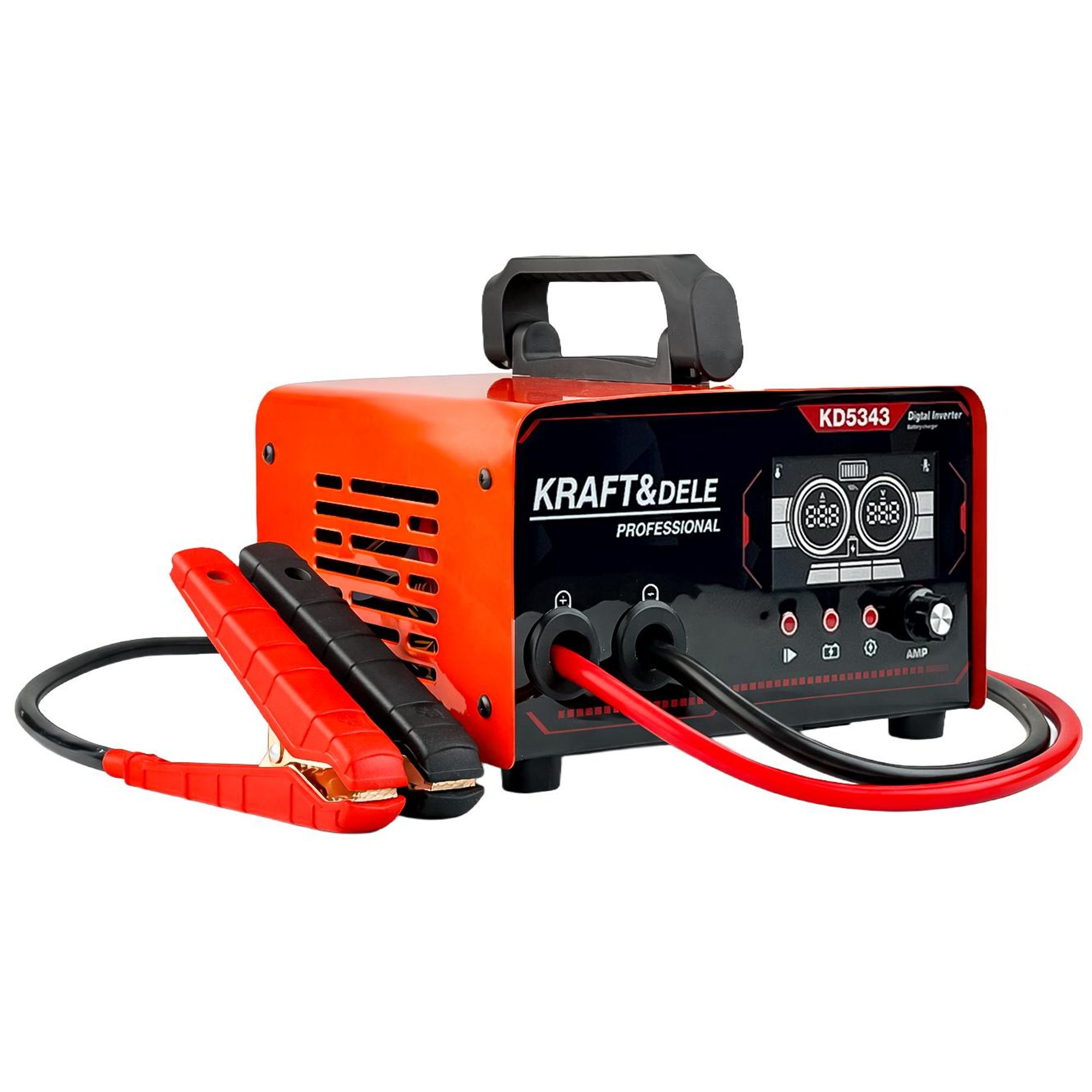 KRAFT&DELE | Batterieladegerät, 12/24V, 50-400Ah, 30A ab 200A, Amperemeter, Überlastschutz, Metallgehäuse, für Motorrad Traktor Auto Transporter kleines Boot