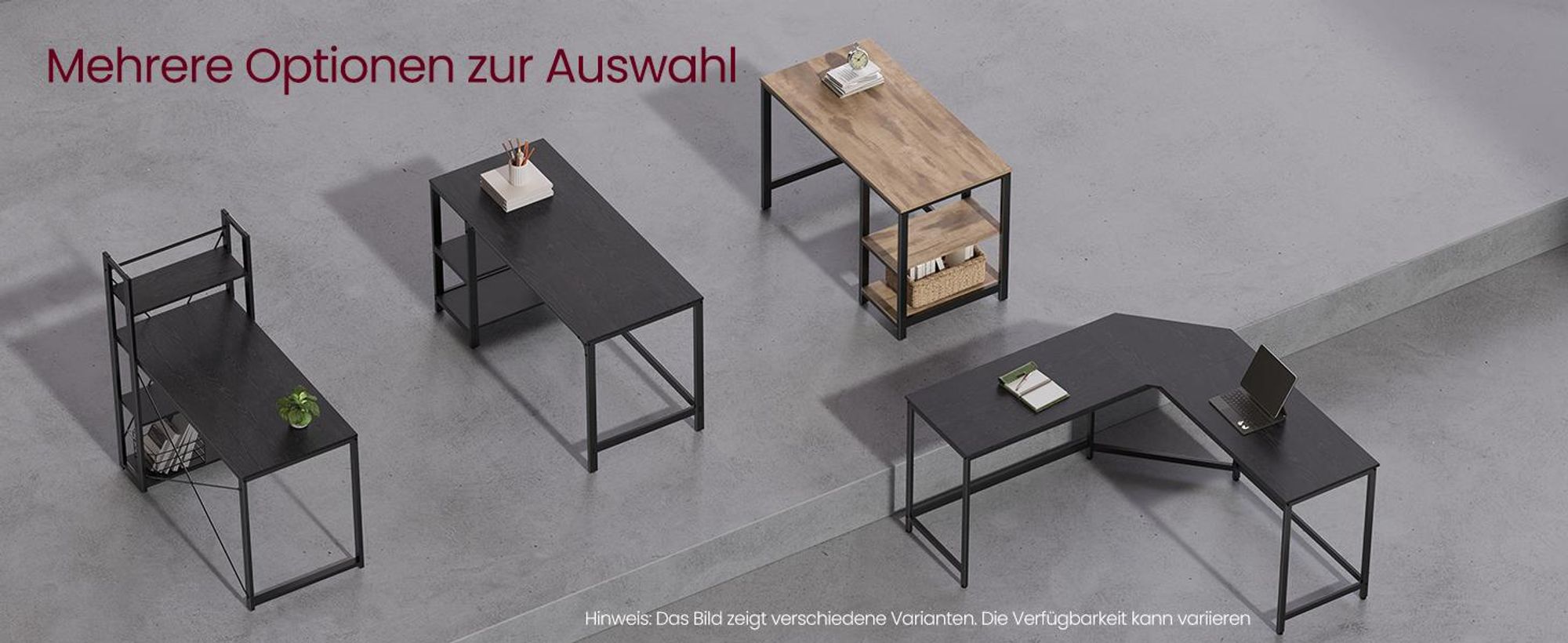 VASAGLE Computertisch Schreibtisch mit 2 Regale 120 x 75 x 60 cm
