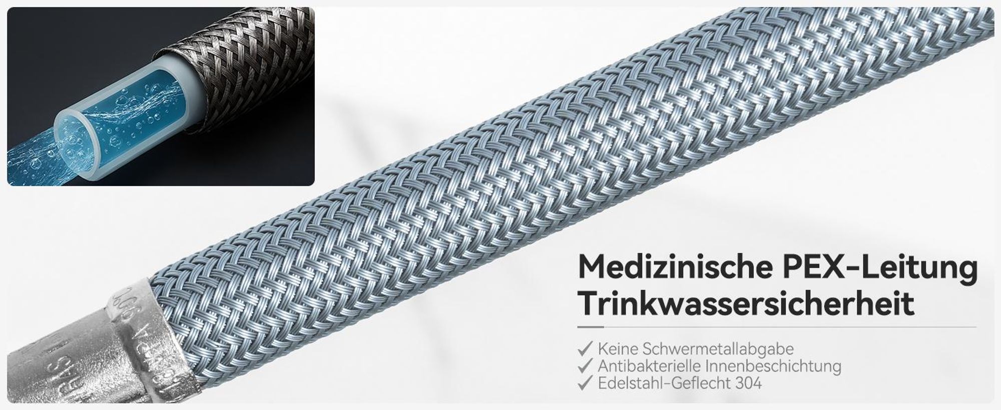 Wasserhahn Küchenarmatur, 360° Drehbar Spültischarmatur, Cecipa Ausziehbare Küchenarmatur 304 Edelstahl, Ausziehbarer Wasserhahn, Schwarz
