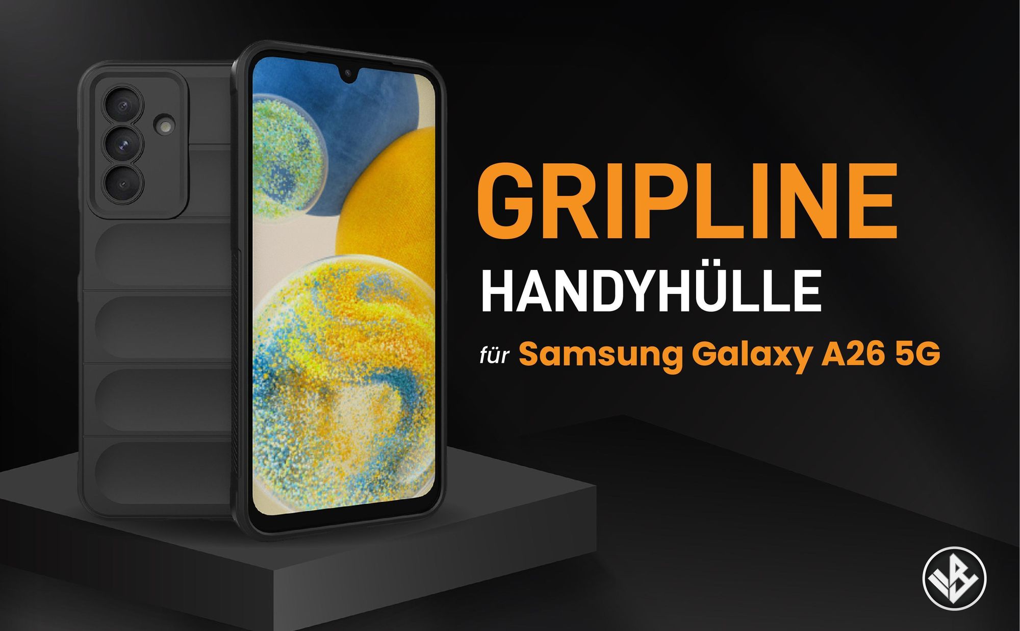 Schwarze ergonomische Grip Schutzhülle für das Samsung Galaxy A26 5G