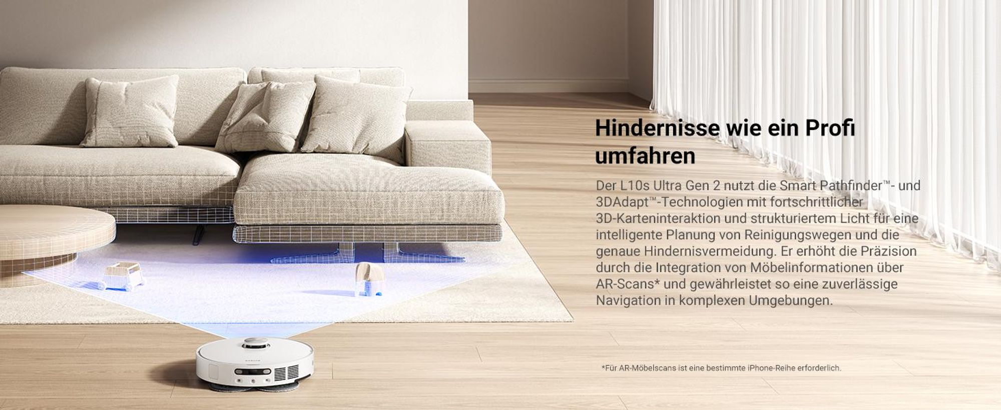 Dreame L10s Ultra Gen 2 Saugroboter mit Wischfunktion,MopExtend™ RoboSwing-Technologie, 10.000 Pa Vormax™-Saugkraft,vollautomatischer Basisstation
