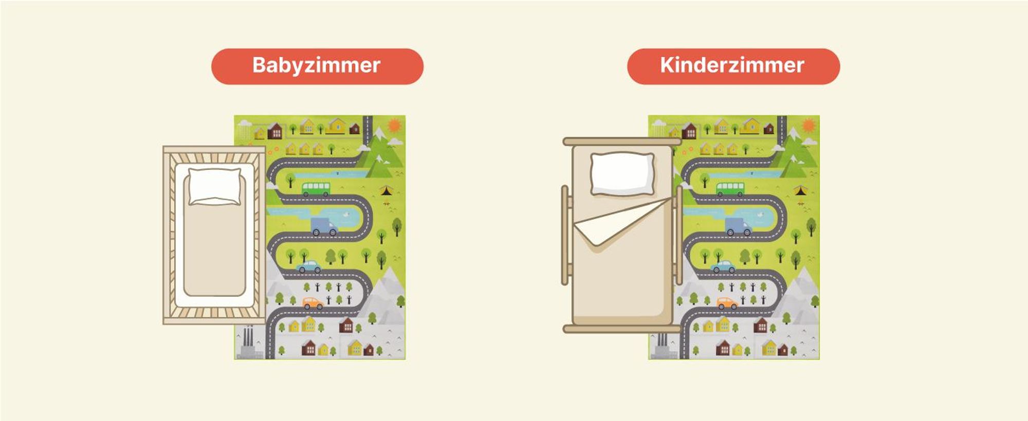 Tapiso Teppich JOY Kurzflorteppich rutschfest pflegeleicht modern Spielteppich Kinderzimmer 120 x 160 cm