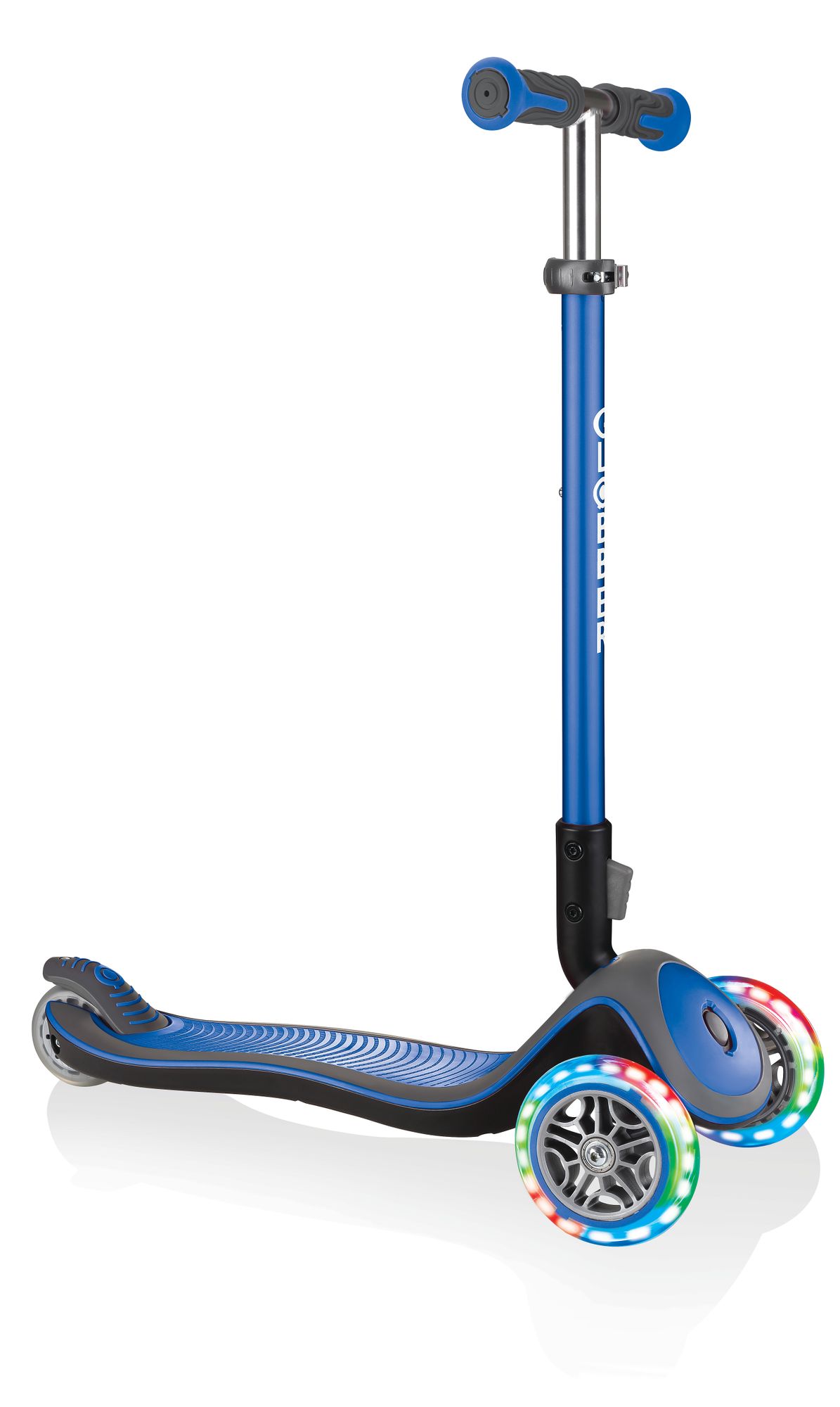 >P< Globber Primo lights dunkelblau mit Leuchträdern >/P<