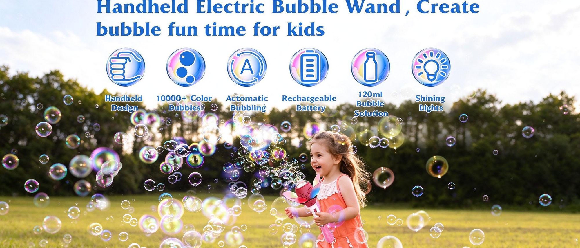 Juksun Seifenblasen Lotusblume pink 10x33cm 120ml Seifenblasenmaschine elektrisch Seifenblasenstab Licht für Kinder Party und Garten