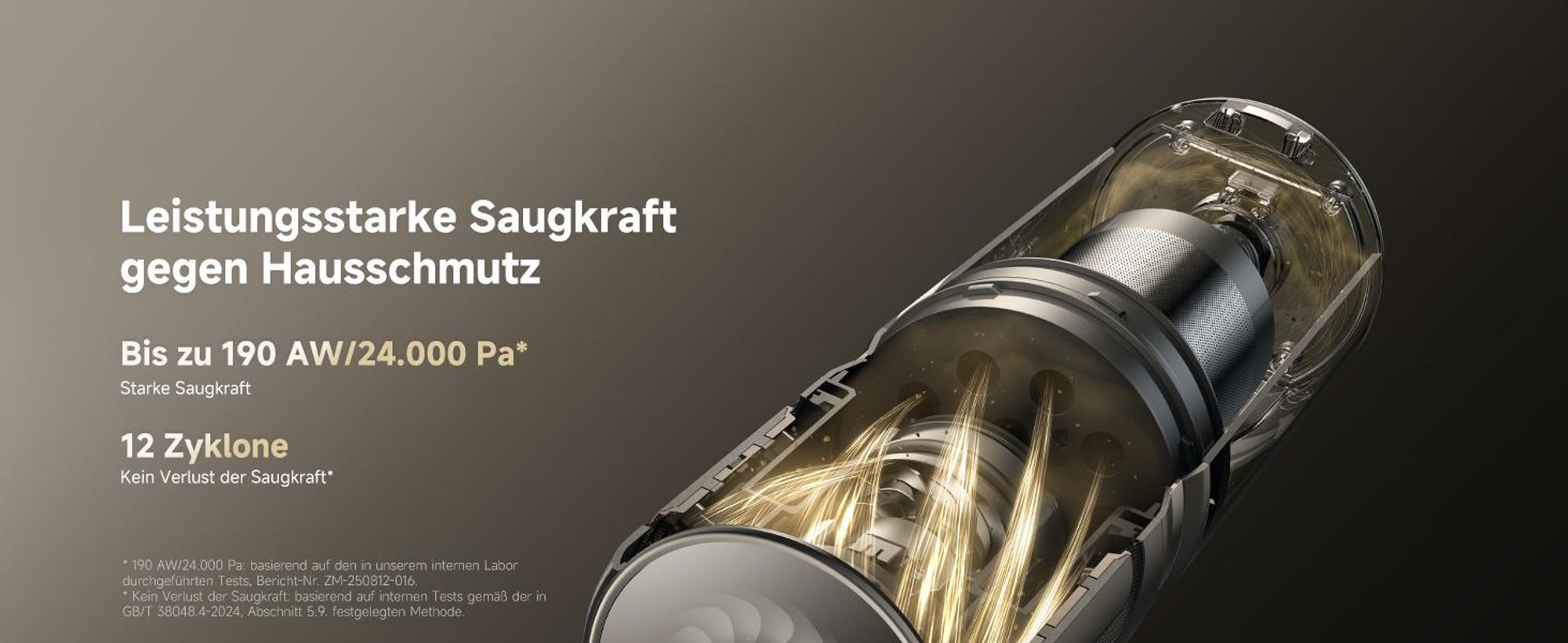 Dreame R20 Slim Kabelloser Akku Handstaubsauger,24.000Pa&190AW Saugkraft,Staubbeleuchtung,HEPA-Filterung,Anti-Verfilzungsbürste,Teppichreinigung,90Min