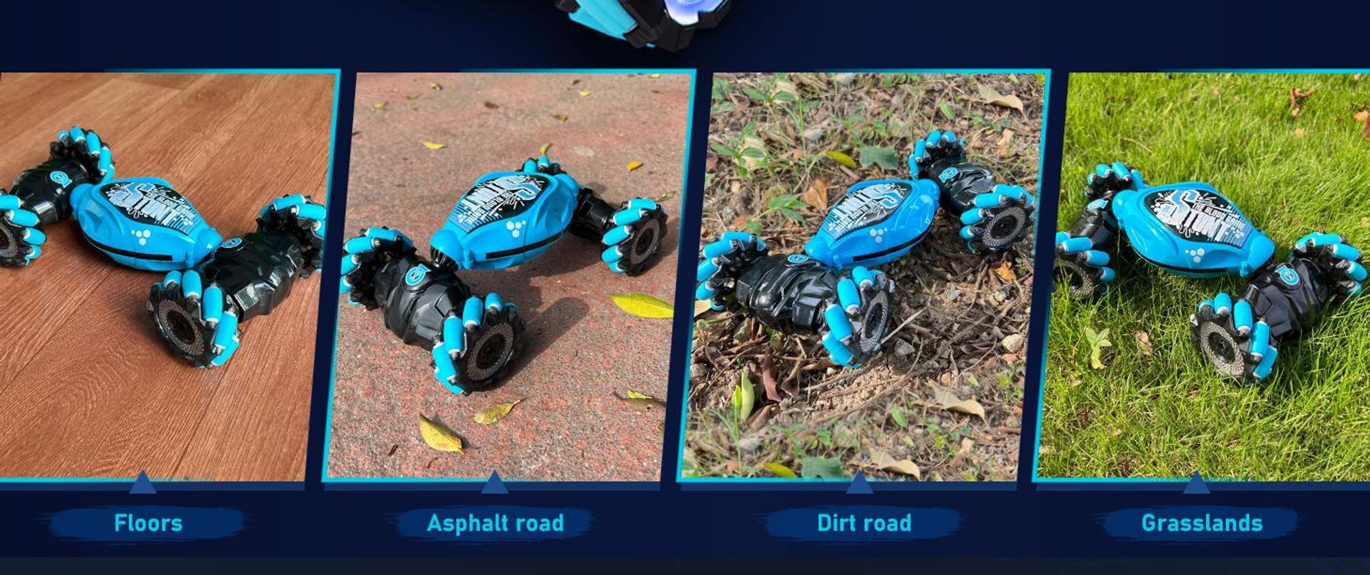 Ferngesteuertes Auto, Gestenoperation RC Auto Für Kinder, 4WD 2.4GHz Fernbedienung mit Licht und Musik, 360° Flips, mit 2 Akkus, Geschenke