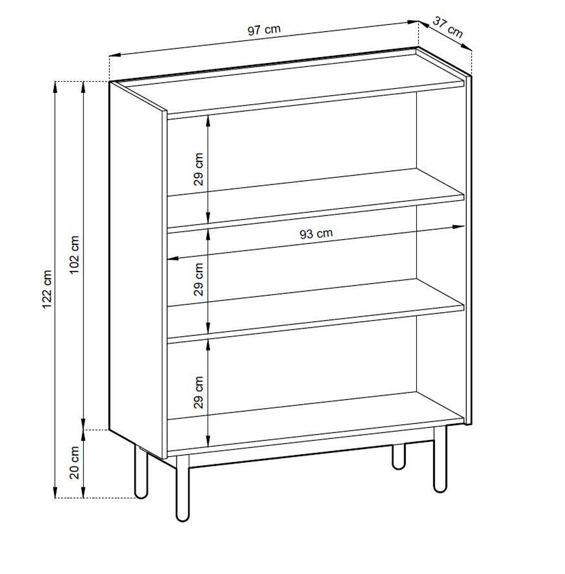 BETTSO Kommode BOHO 97x122 cm Zweitürig Hochkommode Eiche Hellbraun Weiß Marmor Holzbeine Schrank Wohnzimmer Schlafzimmer Hoch Modern