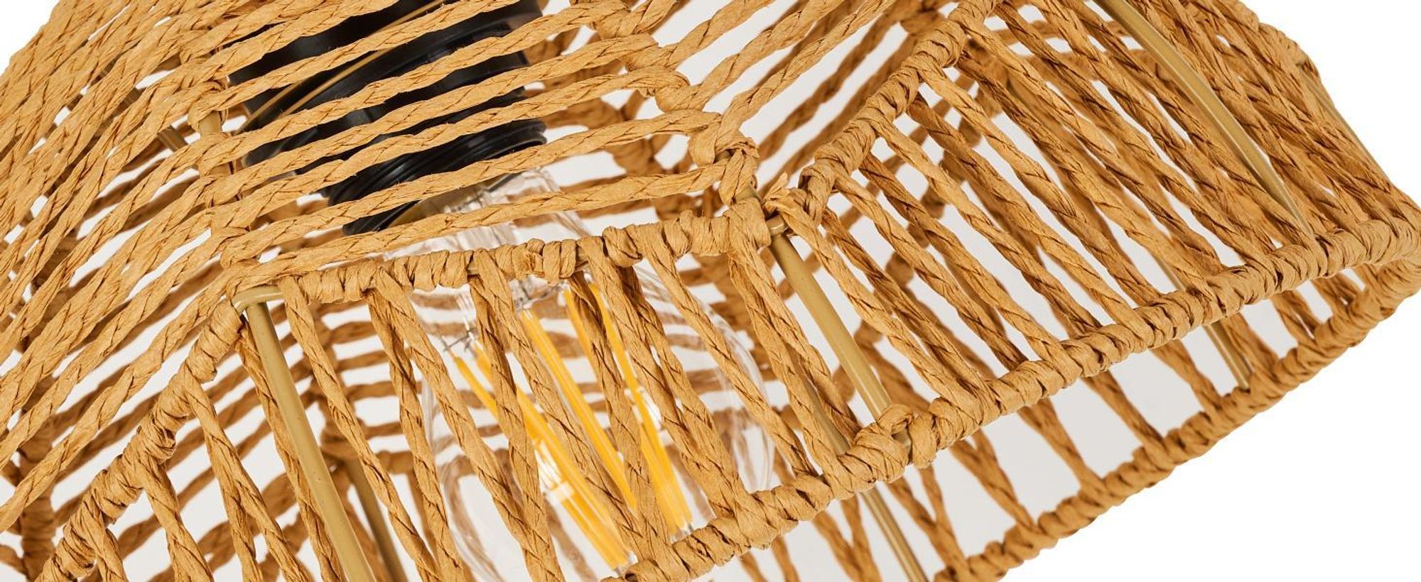 ZMH Stojací lampa Boho, stojací lampa do obývacího pokoje, lampa s provazovým stínidlem, černá, s nožním spínačem, E27, výška 164 cm, do ložnice a jídelny