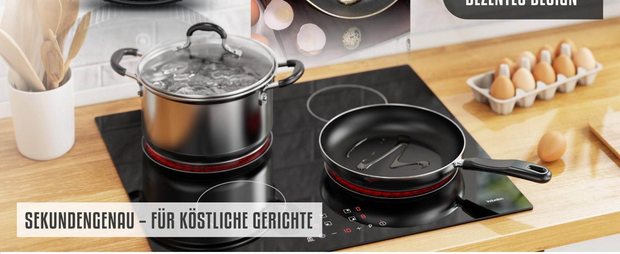 Bearware Küchentimer digital mit Drehring, sekundengenau beim Kochen