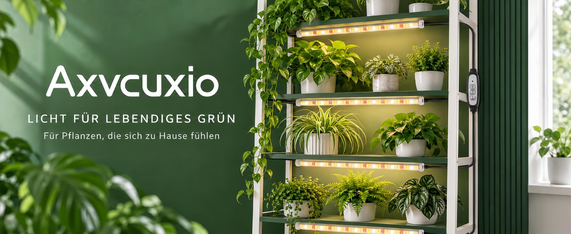 2x 50CM LED Pflanzenlampe Magnetische Vollspektrum,Dimmbar Pflanzenlicht mit Timer,360LEDs,Rot,3000K,5000K,Wachstumslampe Gewächshaus Grow Lampe
