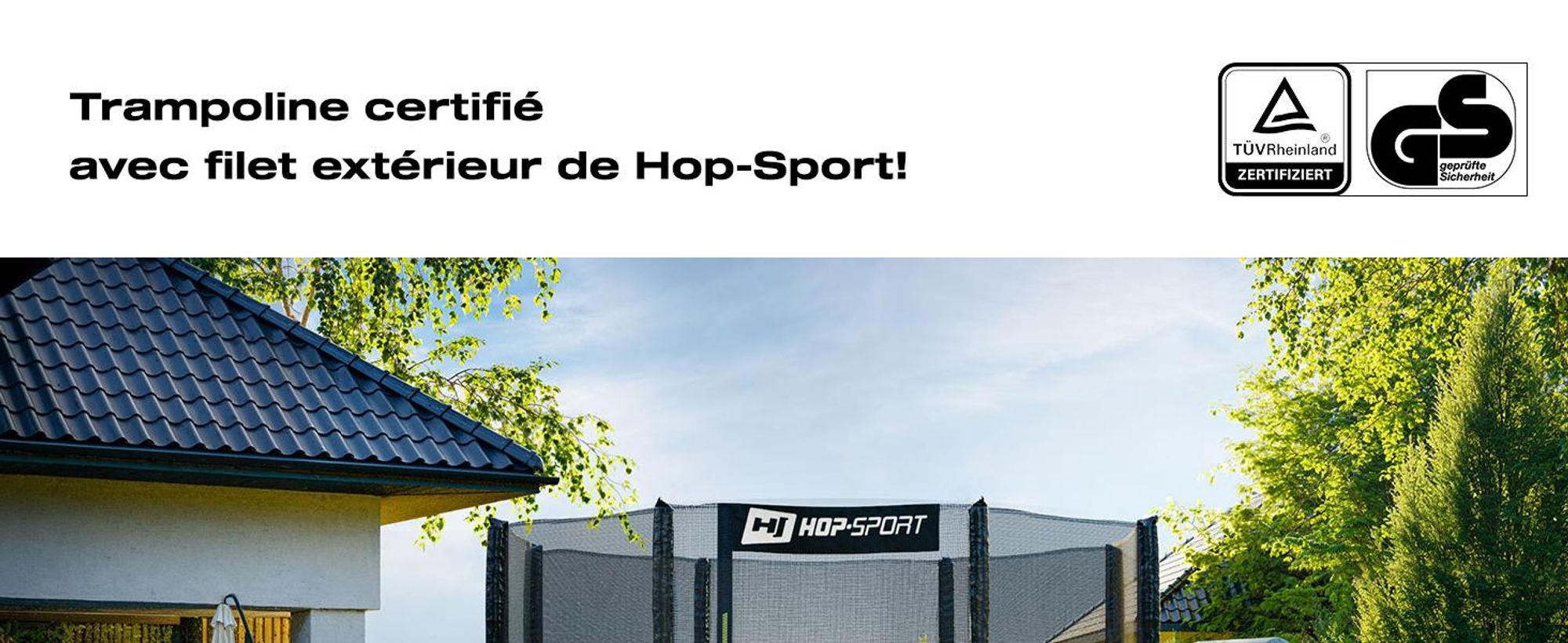 Hop-Sport Trampoline de Jardin pour enfants 244 cm