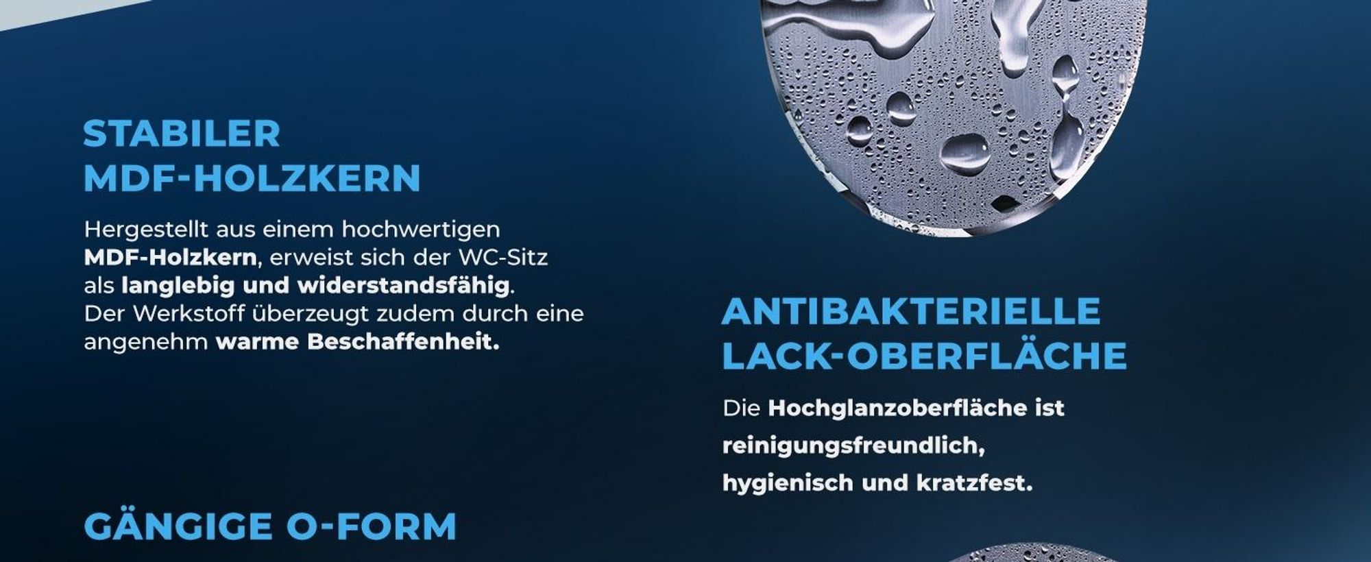 CASARIA Toilettendeckel mit Doppelter Absenkautomatik MDF