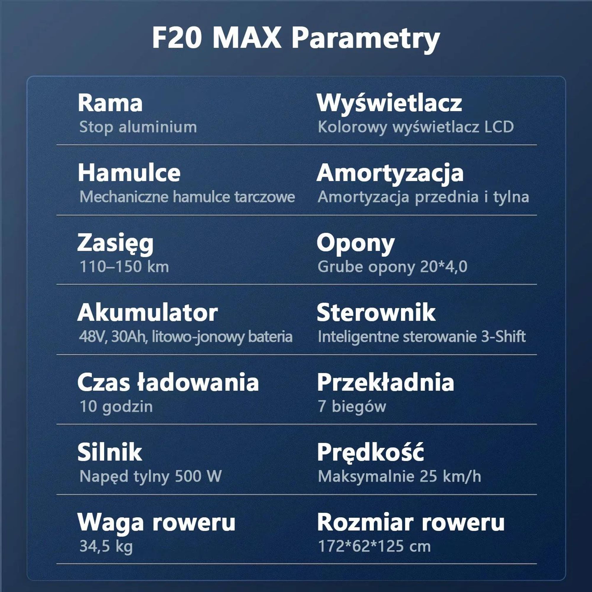 Electric Bike FAFREES F20 Max - Bateria 48V30AH Opona 20" Hamulec tarczowy mechaniczny - Czarny