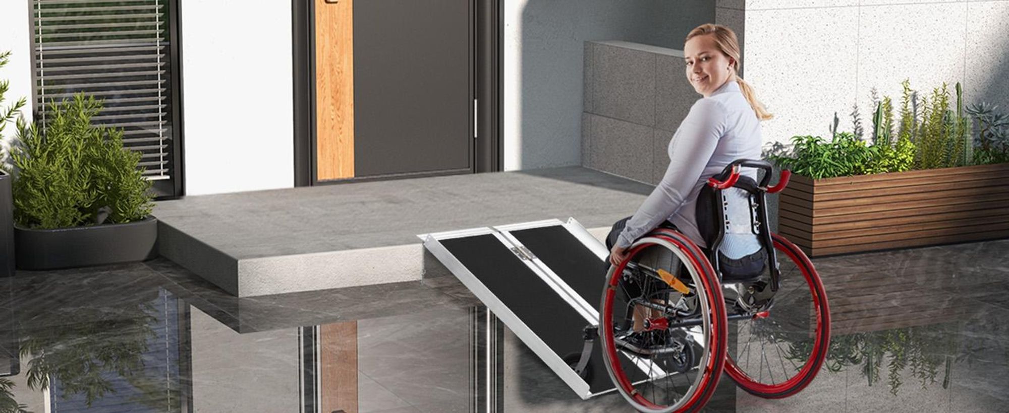 Rampa wjazdowa HOMCOM 713-065, do wózków inwalidzkich – A