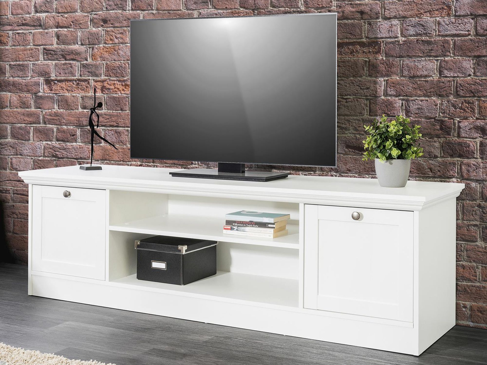 TV-Lowboard "Landsted I" – TV-Board im Landhausstil mit viel Stauraum und kratzfester Oberfläche